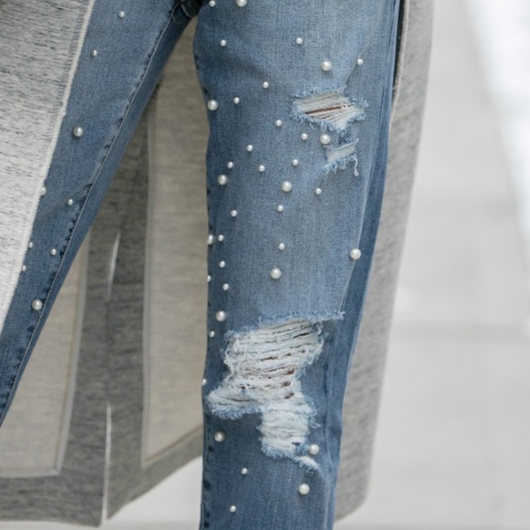 Joe’s jeans The Smith mid rise ankle straight with pearls size 24 - Picture 3 of 7